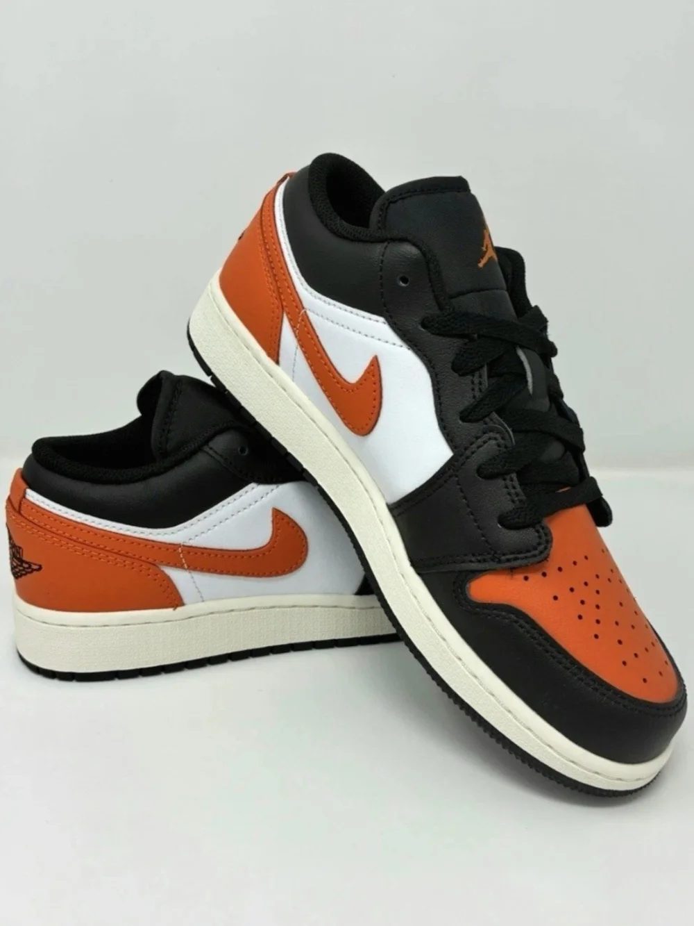 Jordan Air Jordan 1 Low Black Starfish White Sail 553558-081 GS 5Y Womens 6.5